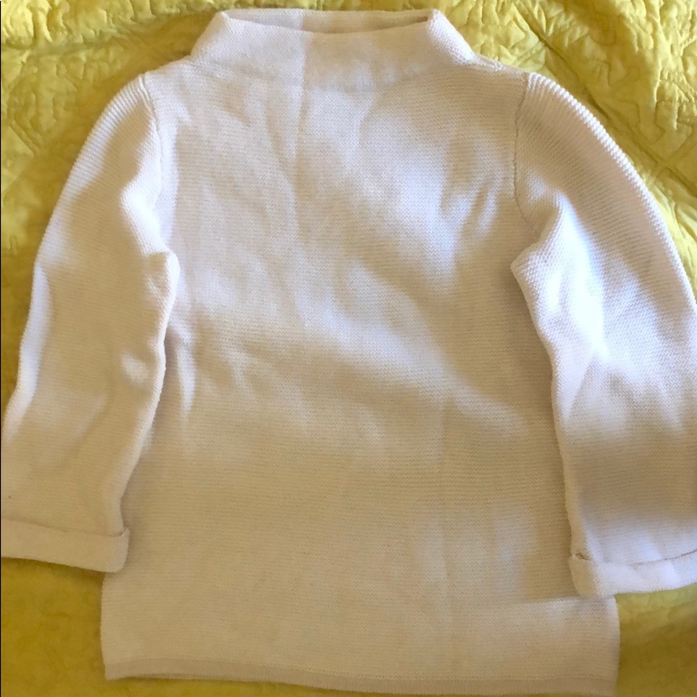 Boden off white mock neck sweater